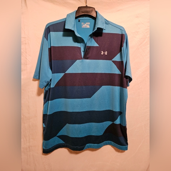 Under Armour Playoff Polo Pacific-Stealth Grey Steel , Size XL - Picture 1 of 4